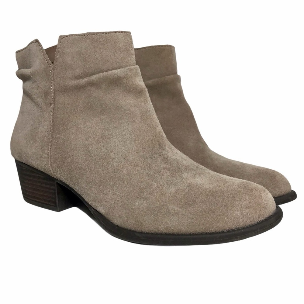 Jessica Simpson Suede Ankle Booties - Taupe SIZE 10
